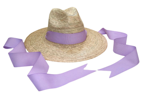 Lilac, Pink & Yellow Long Grosgrain Ribbon Pack for Girls Sun Hats
