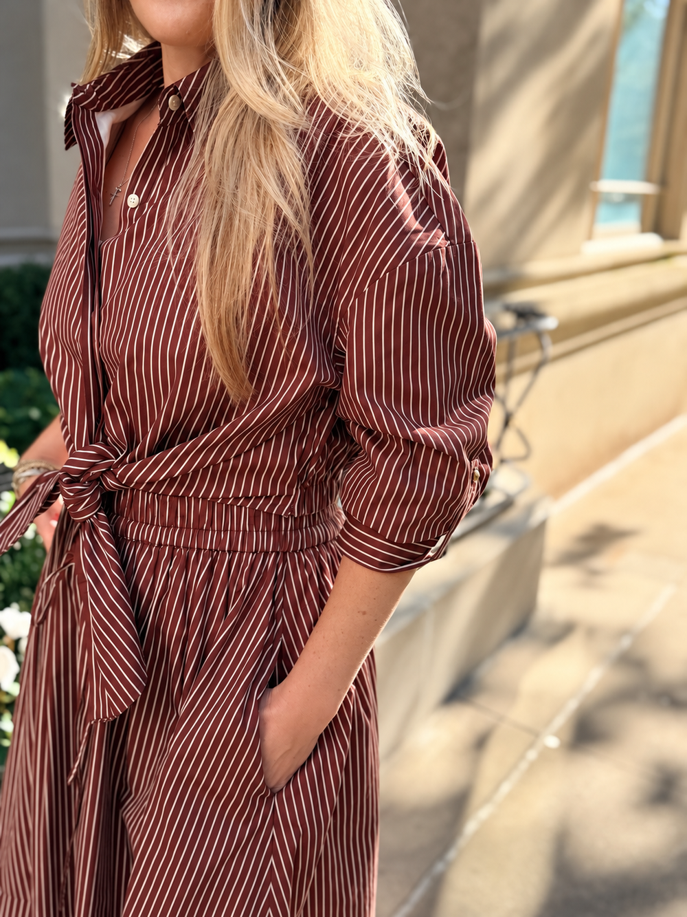 Augusta l Cinnamon Stripe
