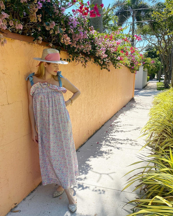Zinnia Sun Hat - Red Wide & Short Grosgrain Ribbon
