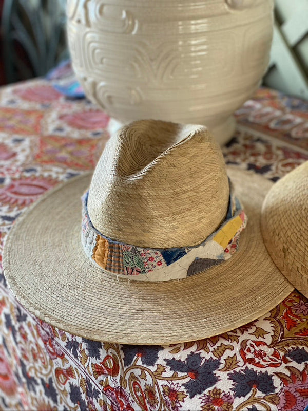 Zinnia Sun Hat - French Blue Wide & Short Grosgrain Ribbon
