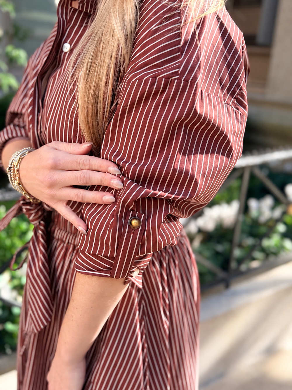 Augusta l Cinnamon Stripe