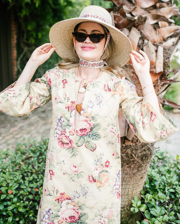 Wildflower Sun Hat - Masters Green Wide & Short Grosgrain Ribbon
