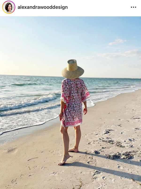 Amaryllis Sun Hat - White Wide & Short Grosgrain Ribbon
