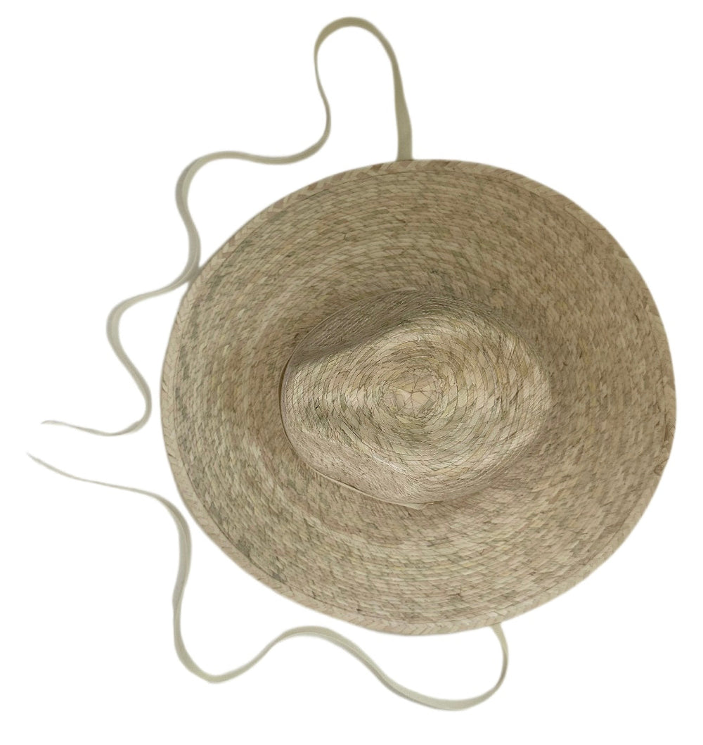 Zinnia Sun Hat - Long & Thin Ivory Grosgrain Ribbon
