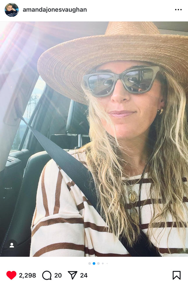 Zinnia Sun Hat - Long Ivory Grosgrain Ribbon
