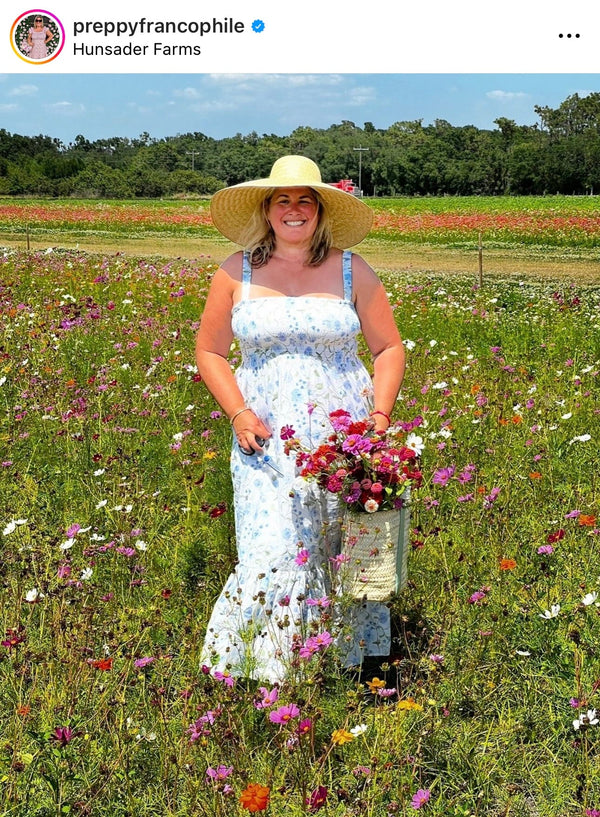 Geranium Sun Hat - Pastel Floral Hat Scarf

