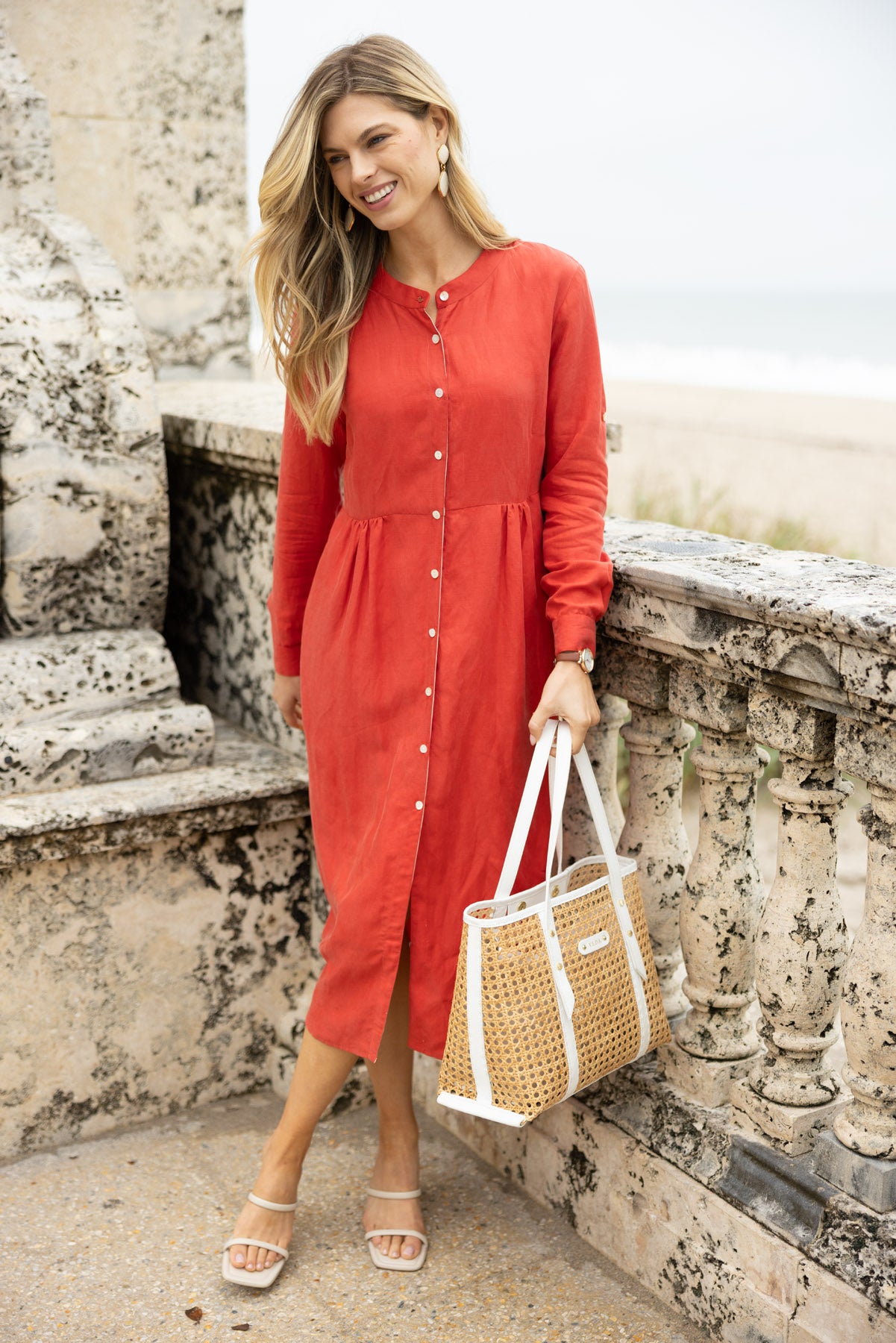 nantucket red dress Nantucket Red Stretch Twill Megan Dress