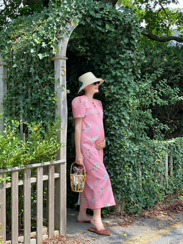 Clematis Bucket Hat - French Blue Wide & Short Grosgrain Ribbon
