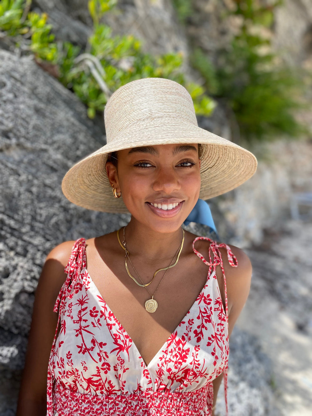 Clematis Bucket Hat - French Blue Wide & Short Grosgrain Ribbon
