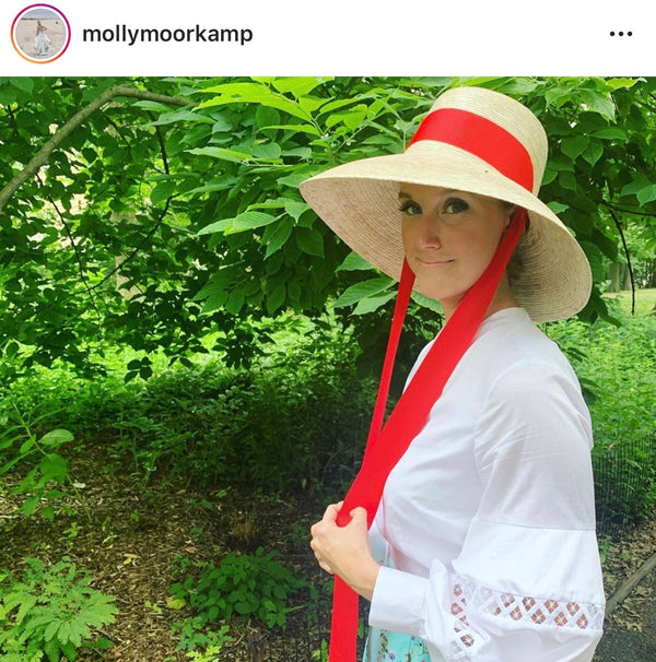 Wildflower Sun Hat - Masters Green Wide & Short Grosgrain Ribbon
