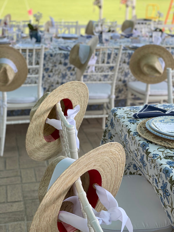 Zinnia Sun Hat - Long Ivory Grosgrain Ribbon
