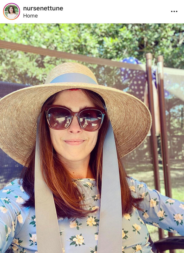 Wildflower Sun Hat - Masters Green Wide & Short Grosgrain Ribbon
