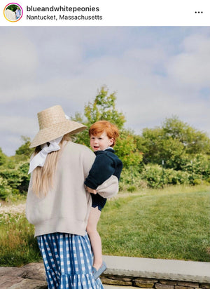 Amaryllis Sun Hat - Dark Coral Wide & Short Grosgrain Ribbon
