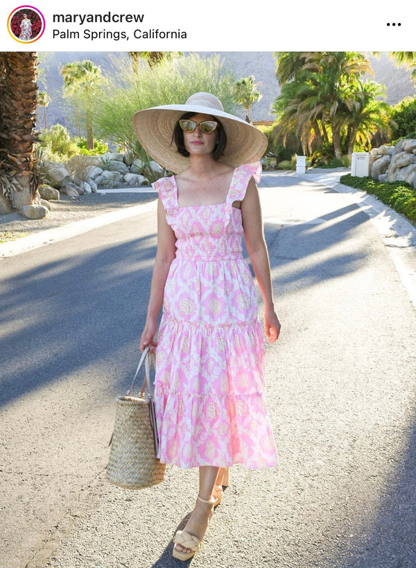 Daisy Sun Hat - French Blue Grosgrain Ribbon

