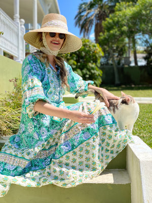 Wildflower Sun Hat - Masters Green Wide & Short Grosgrain Ribbon
