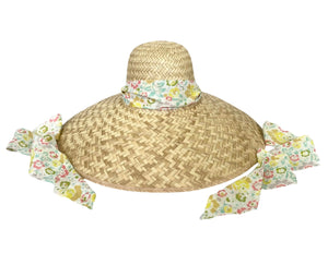 Geranium Sun Hat - Pastel Floral Hat Scarf
