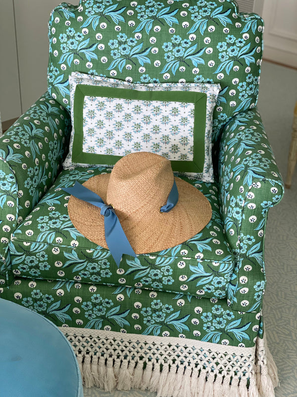Oleander Sun Hat - Vintage Aubergine Lily Tapestry Ribbon
